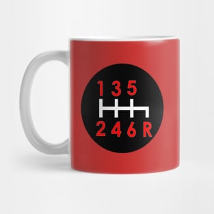 6 speed manual transmission logo Mug